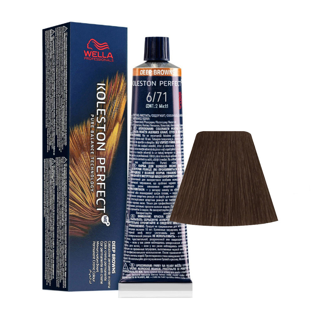 Wella Koleston Perfect - 6/71 Biondo scuro sabbia cenere 60 ml