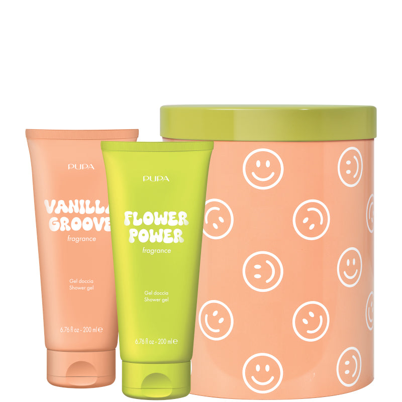 HAPPYBOX KIT 3 VANILLA GROOVE/FLOWER POWER 200 ML X 2 Gel Doccia - 200 ML X 2 Gel Doccia