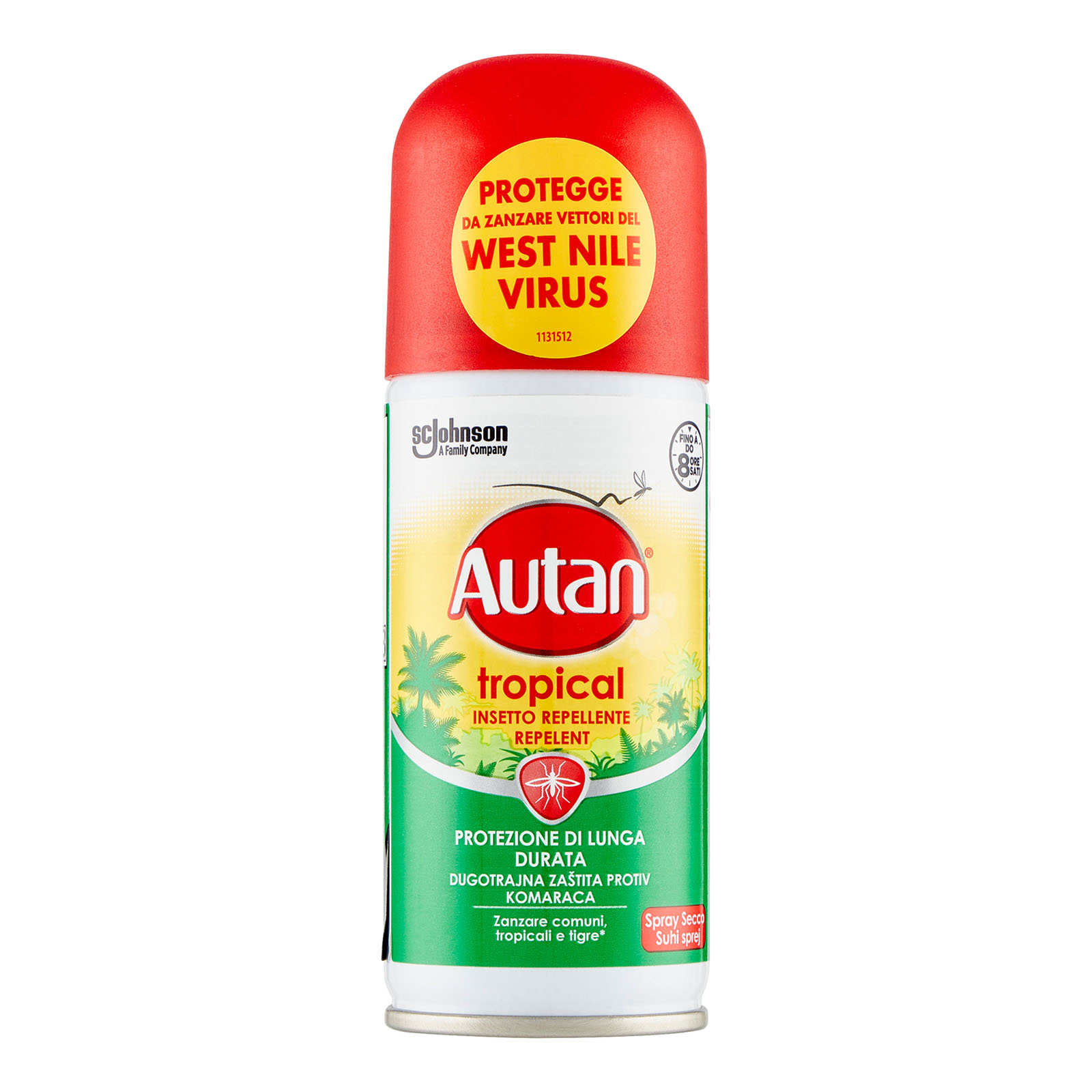 Tropical Spray Secco Insetto Repellente E Antizanzare Tigre, Comuni E Tropicali 100 ml
