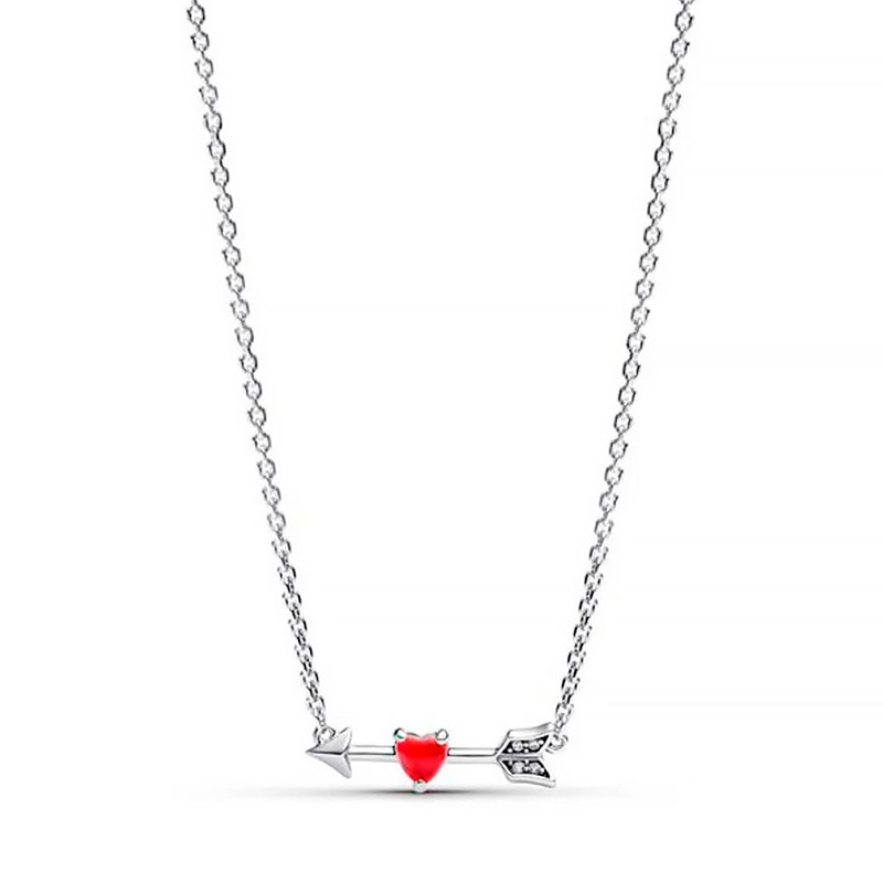 Pandora Collane Heart Necklace with Arrow Sterling Silver 393669C01