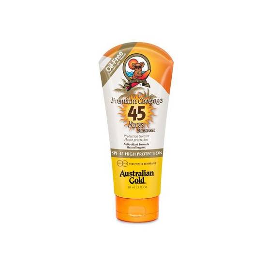 Australian Gold PREMIUM COVERAGE FACE SUNSCREEN SPF 45