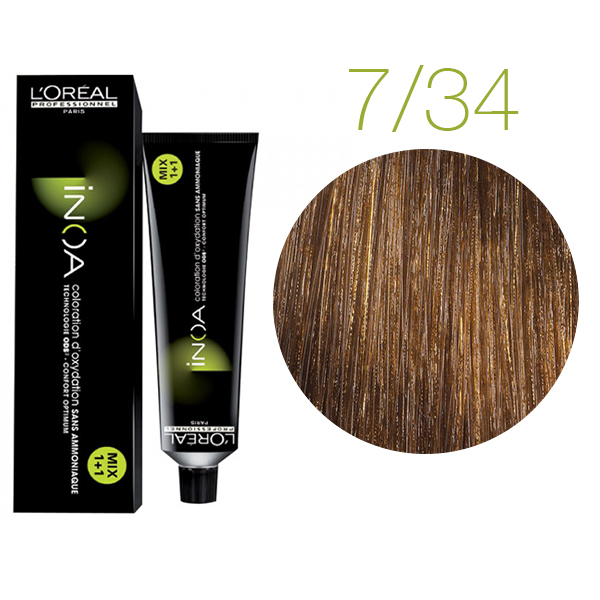 L'Oreal Inoa Tintura - 7.34 Biondo Dorato Ramato
