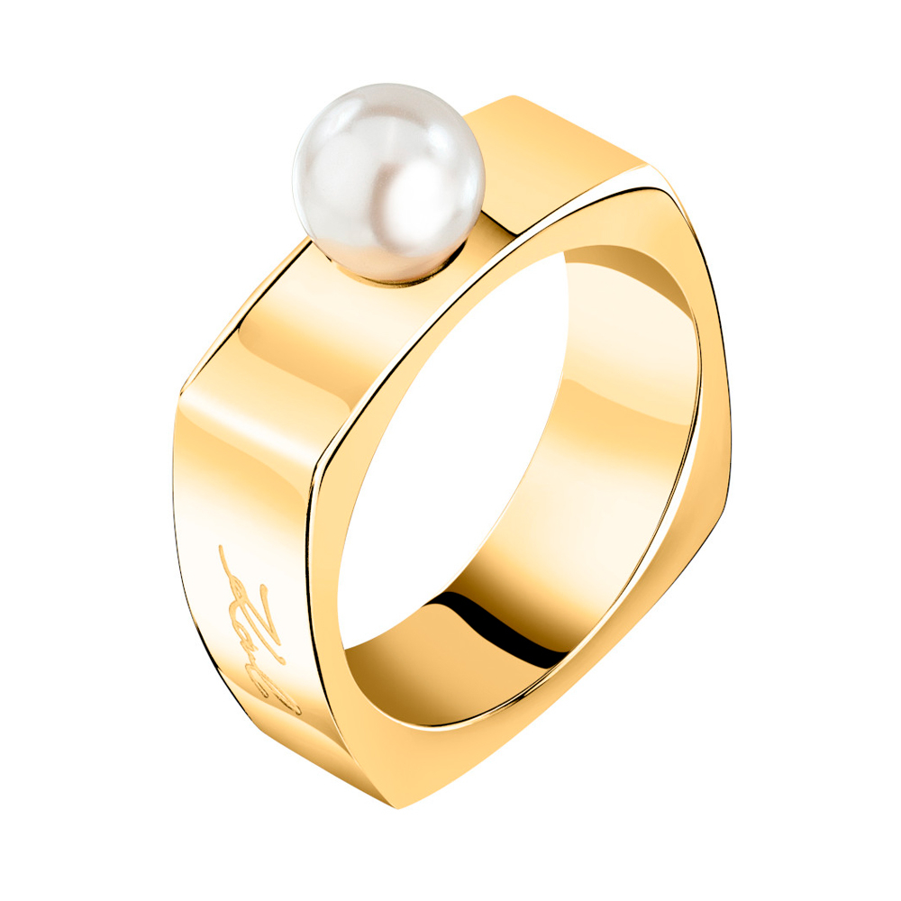 Karl Lagerfeld Anelli Anello quadrato con firma