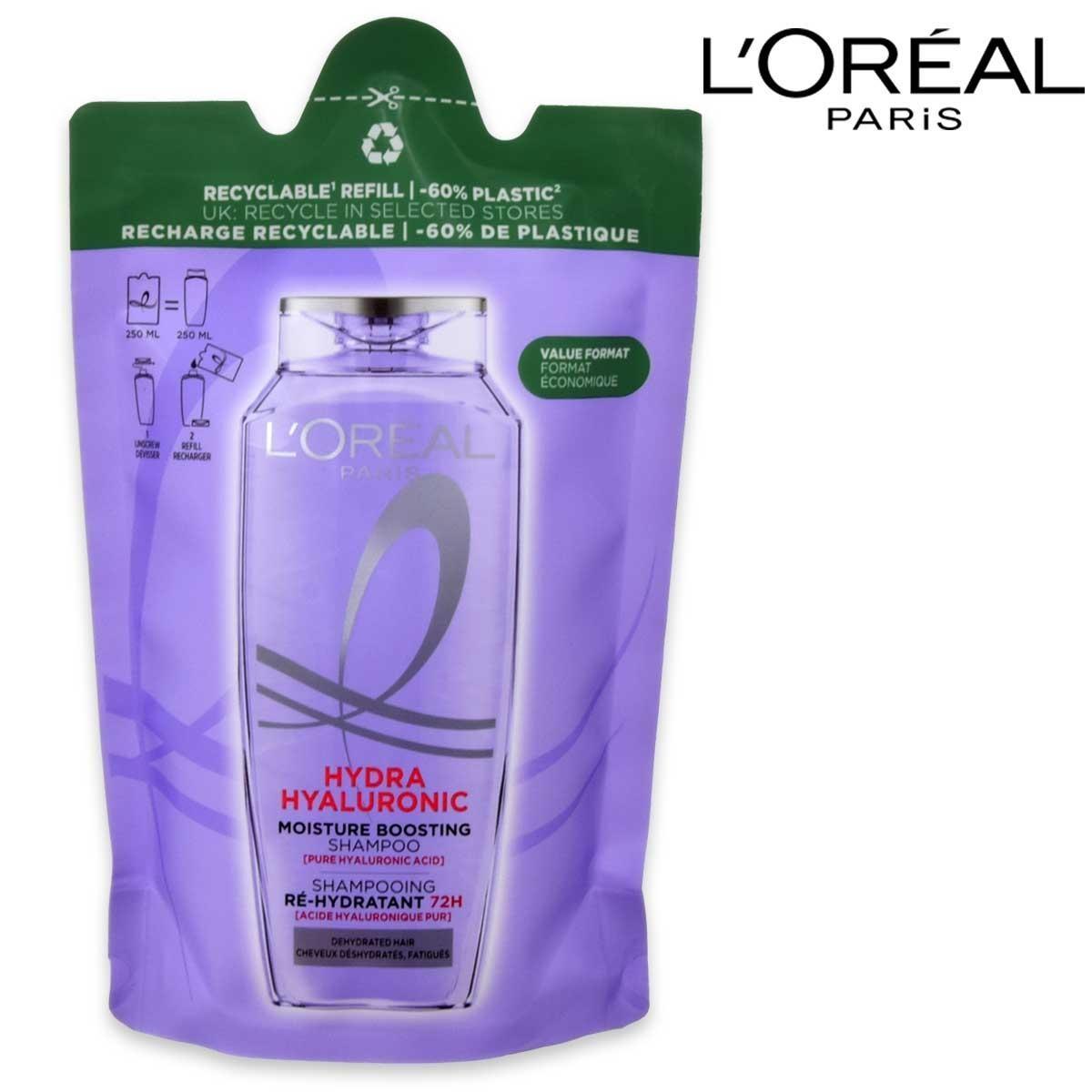 Refill L'Oréal - Moisture Boosting Shampoo - Hyaluronic Acid 250 ml