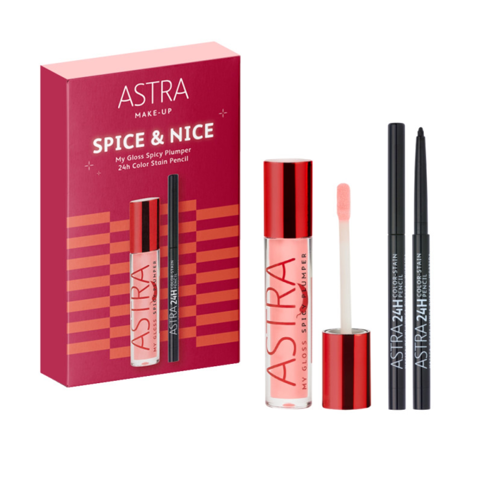 Cofanetto Spice & Nice Con My Gloss Spicy Plumper E 24h Color Stain Pencil