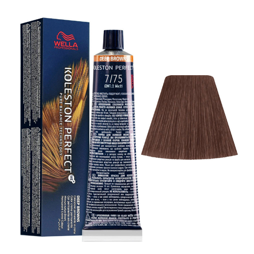 Wella Koleston Perfect - 7/75 Biondo Medio Sabbia Mogano