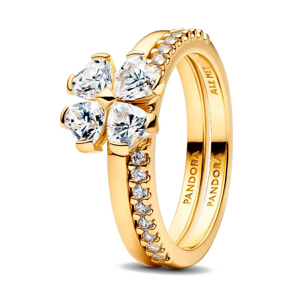 Pandora Anelli Anello divisibile Lucky Clover Brilliant 164507C01
