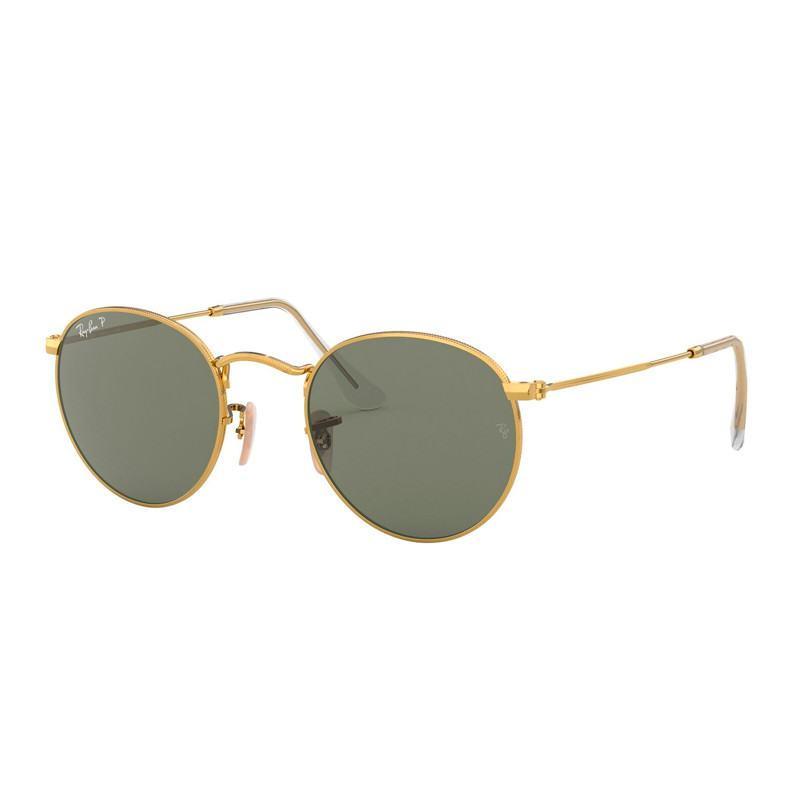 Ray-ban Occhiali da sole unisex Rb3447 round metal 001/58 gold polar green