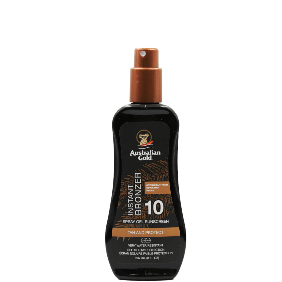 Instant Bronzer Spray Gels Sunscreen SPF 10 - 237 ML