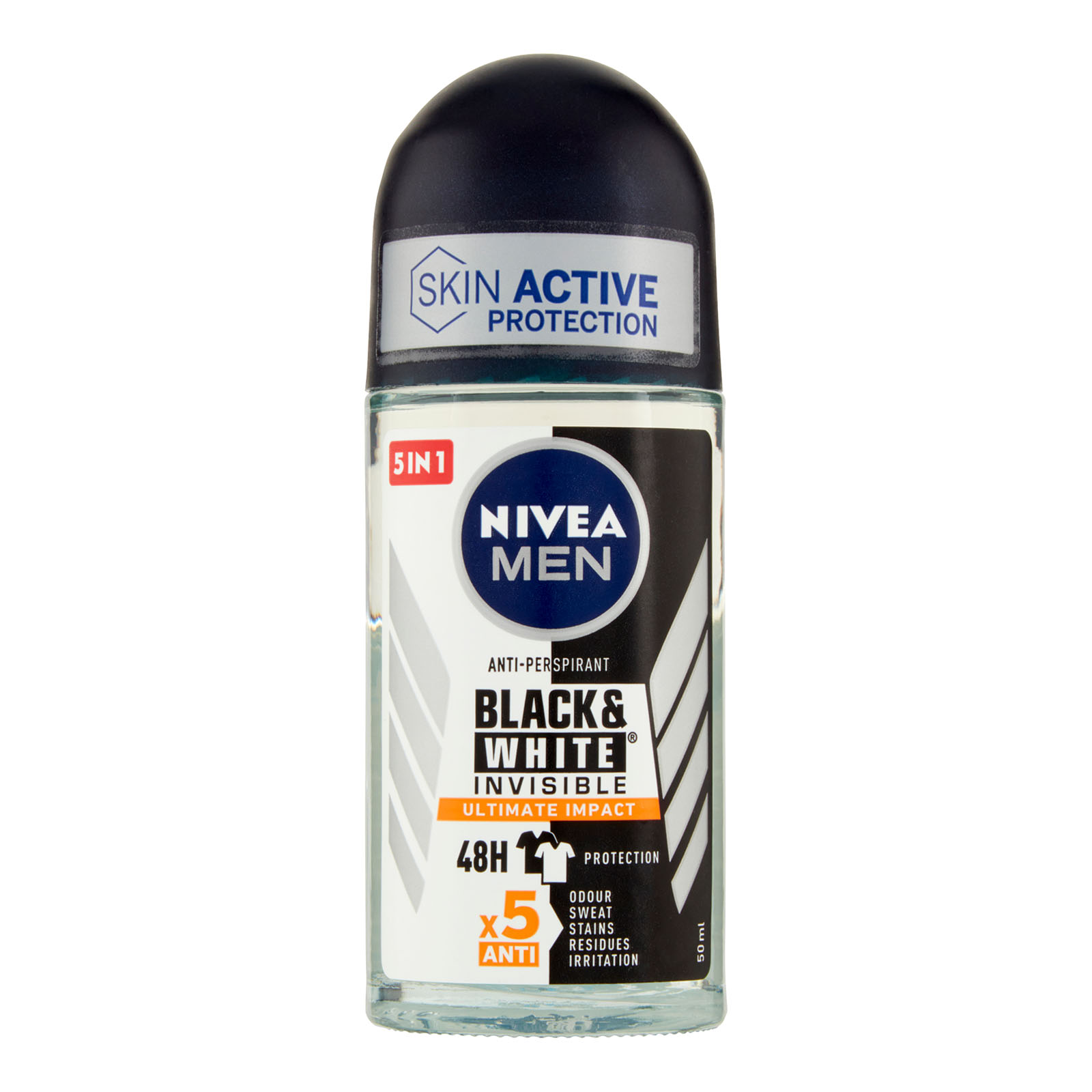 Men Anti-perspirant Black & White Invisible Ultimate Impact Roll-on 50 ml