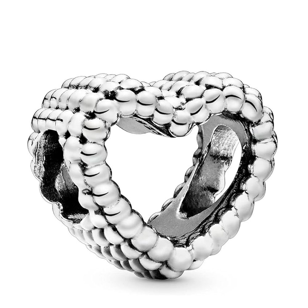 Pandora Charms Ciondolo in argento sterling a forma di cuore modellato 797516
