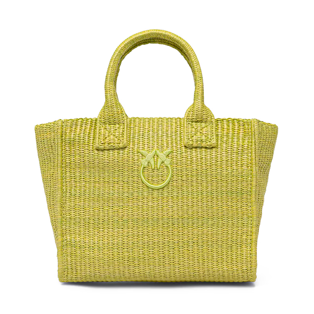 Pinko Borse da donna, articoli da toeletta e valigie Mini borsa shopper da spiaggia in rafia