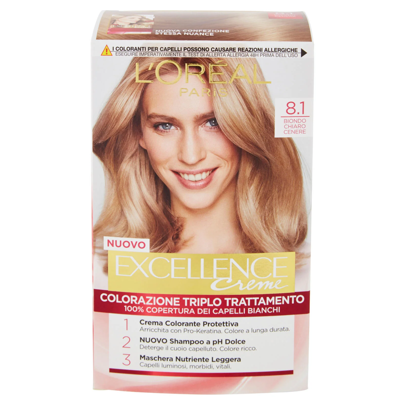 L'Oréal Colorazione Triplo Trattamento 8.1 - Biondo Chiaro Cenere