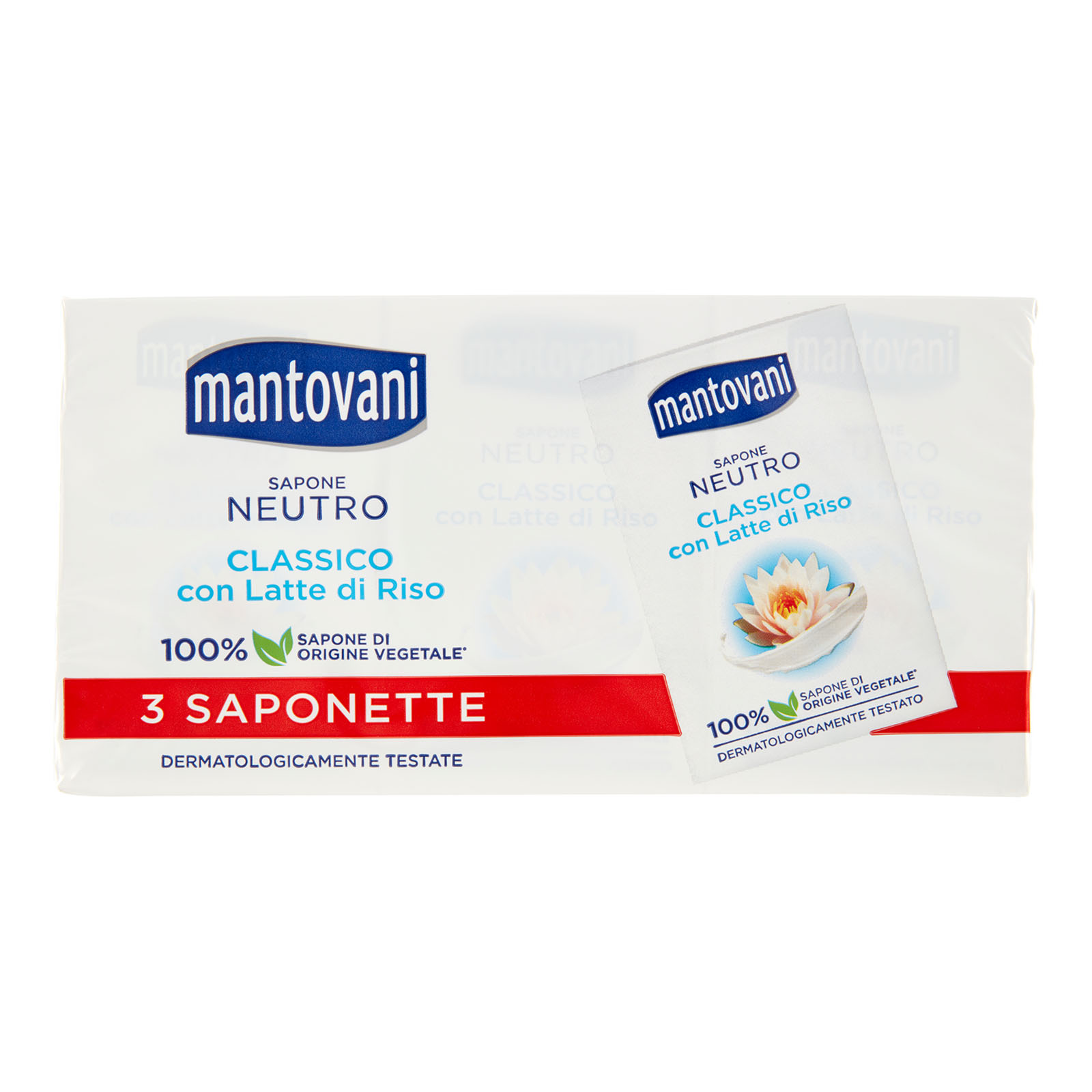 Saponetta Neutra Classica Con Latte Di Riso 3 Pezzi 90 Grammi