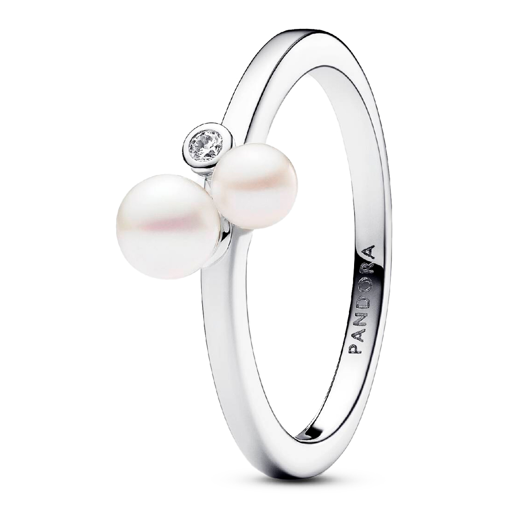 Pandora Anelli Anello Duo di Perle Coltivate d'Acqua Dolce Trattate