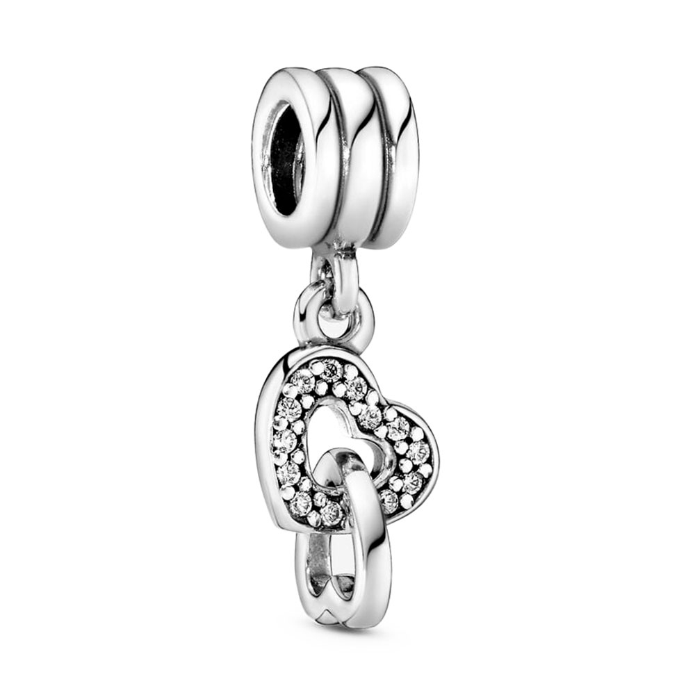 Pandora Charms Ciondolo pendente con cuori intrecciati 791242CZ