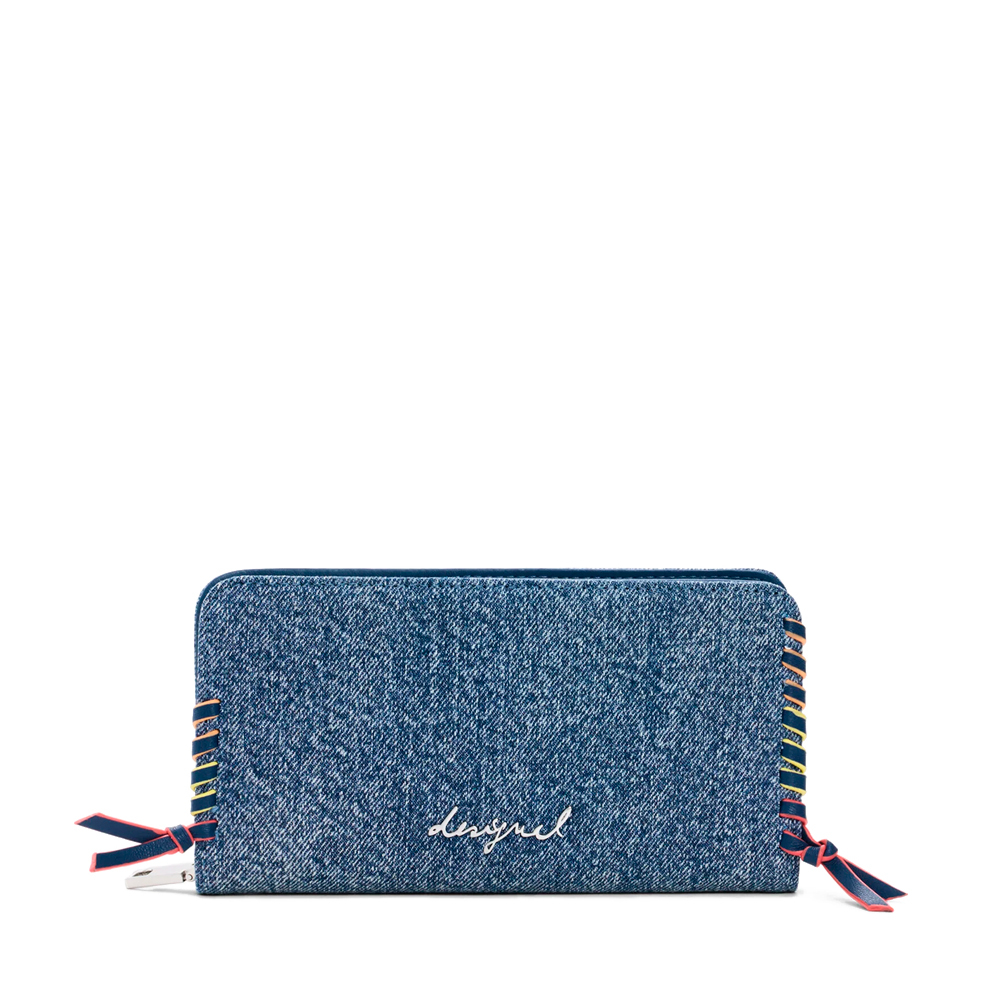 Desigual Portafogli e portamonete da donna Portafoglio medio a forma di cuore in denim