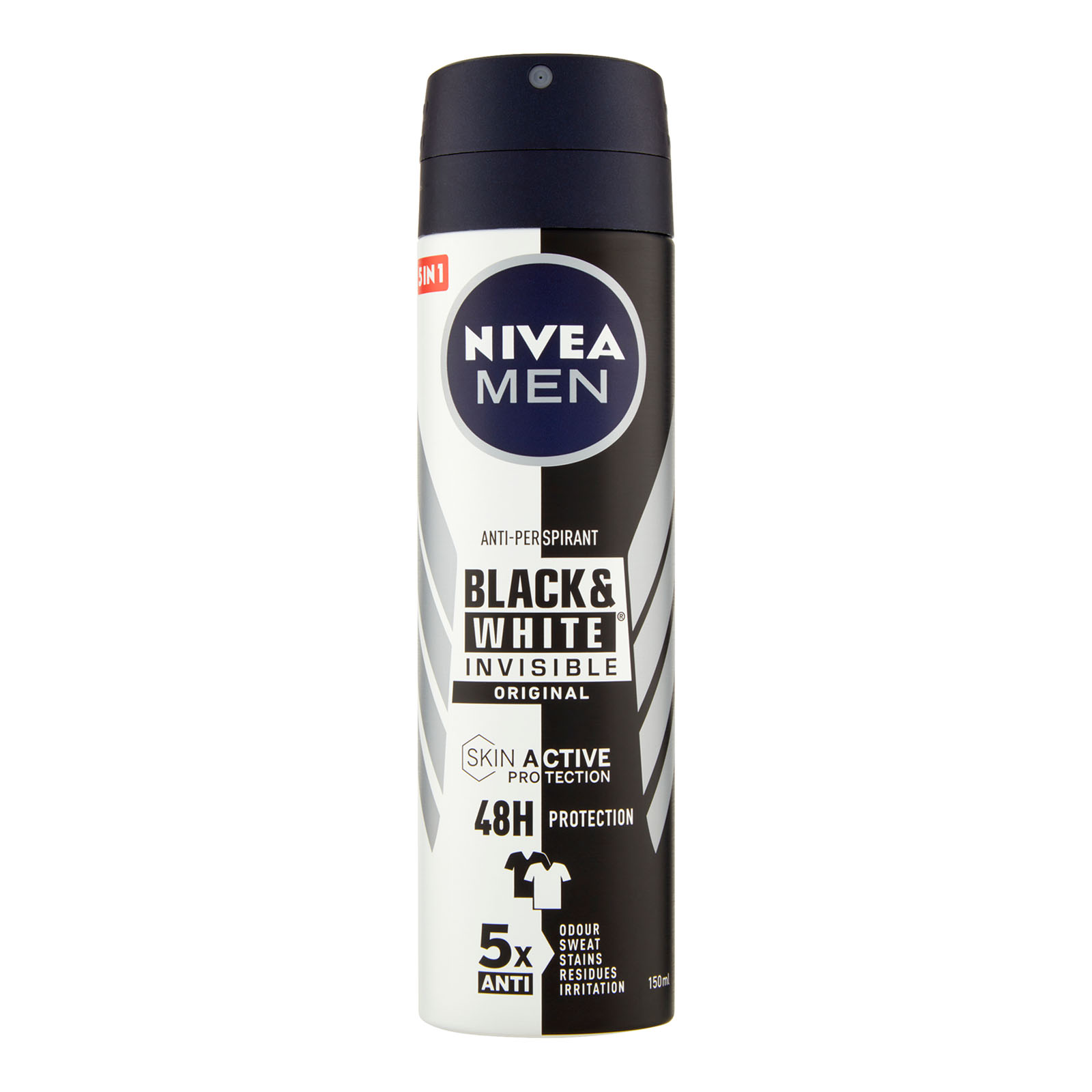 Men Anti-perspirant Black & White Invisible Original 150 ml