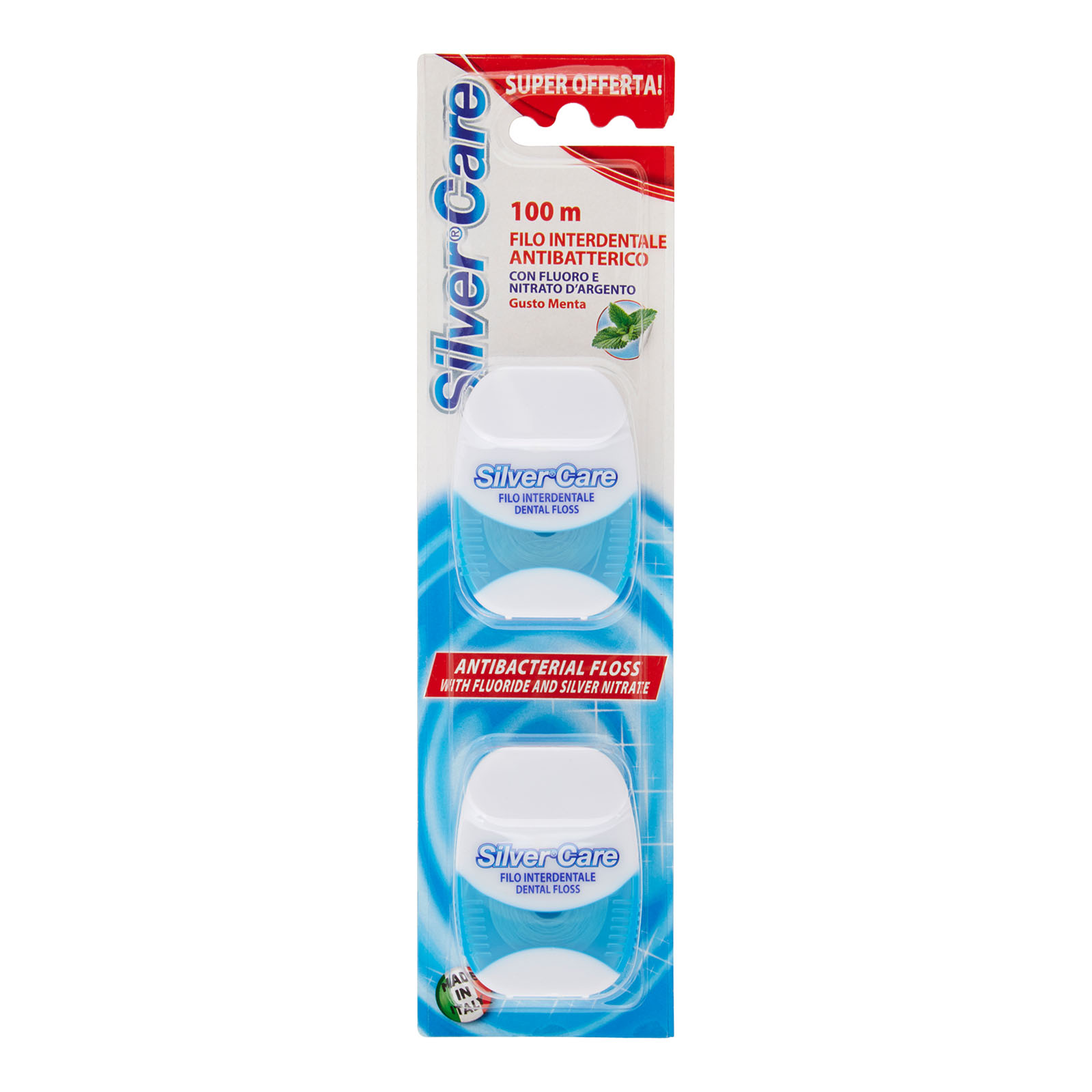 Filo Interdentale Antibatterico 2 Pz X 50 Mt