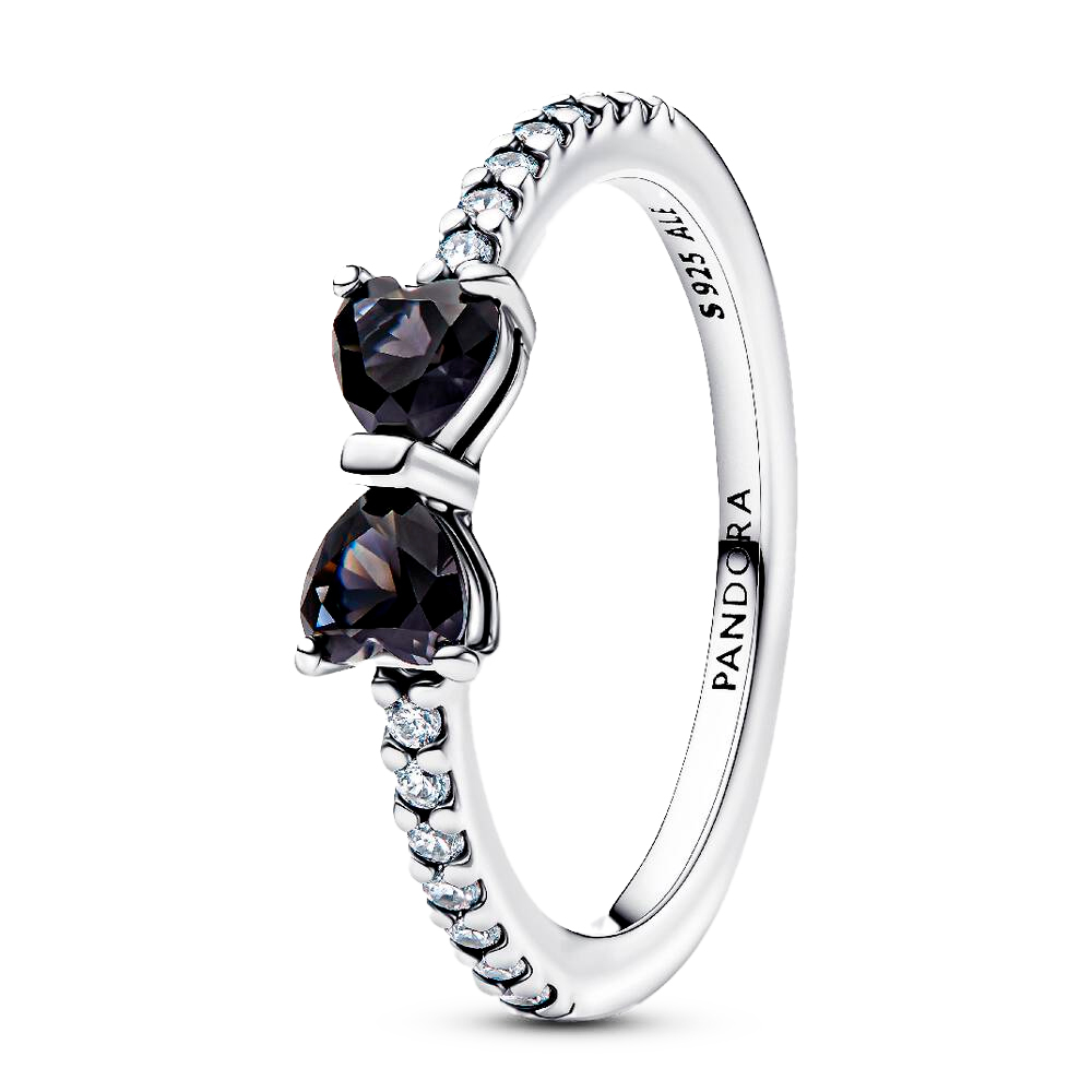 Pandora Anelli Anello con fiocco nero lucido 193510C03