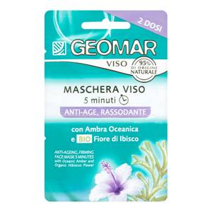 Maschera Viso 5 Minuti Anti Age Rassodante Con Fiore Di Ibisco Biologico E Ambra Oceanica 2 X 7,5 Ml 15 ml