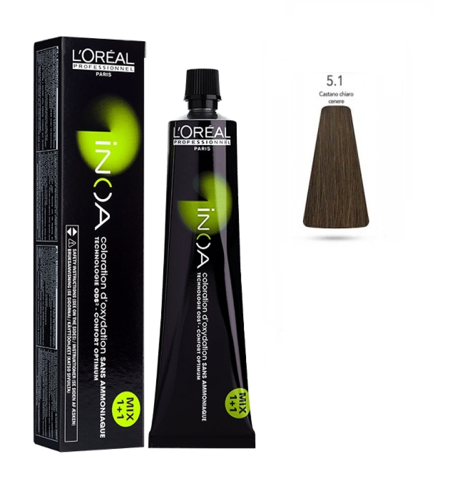 L'Oréal Inoa - Tintura 5.1 Castano chiaro cenere