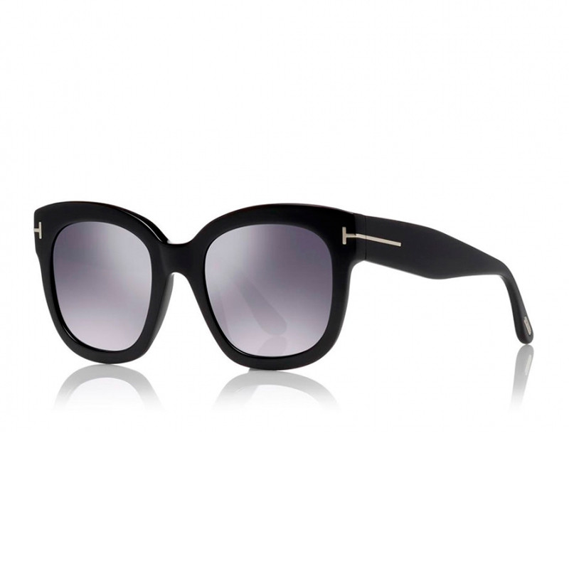 Tom Ford Eyewear Occhiali da sole da donna BEATRIX FT0613 01C-SHINY BLACK/SMOKE MIRROR