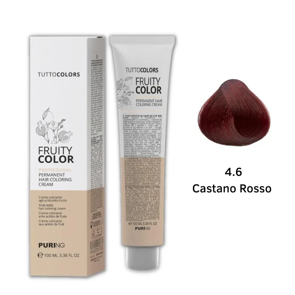 Puring - Fruity Color Tintura 4.6 Castano rosso
