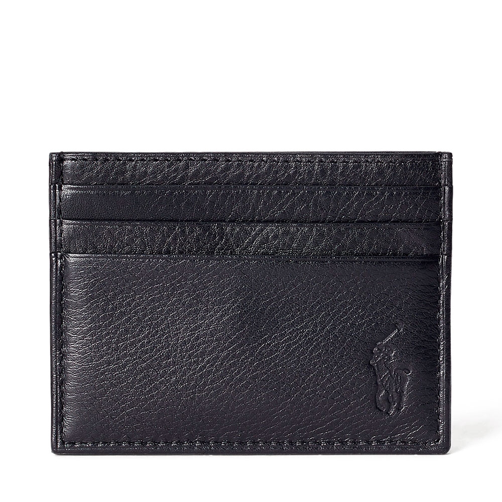 Ralph Lauren Bags Portafogli e portamonete da uomo PORTA CARTE IN PELLE GRANATA