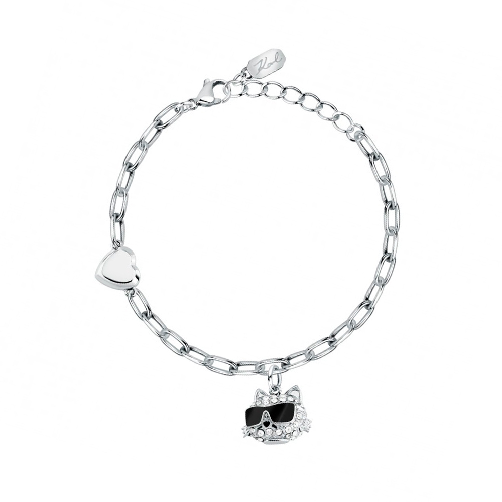 Karl Lagerfeld Bracciali Bracciale con Pendente Ikon Pavé Choupette