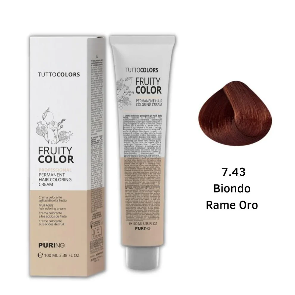 Puring - Fruity Color Tintura 7.43 Biondo rame oro