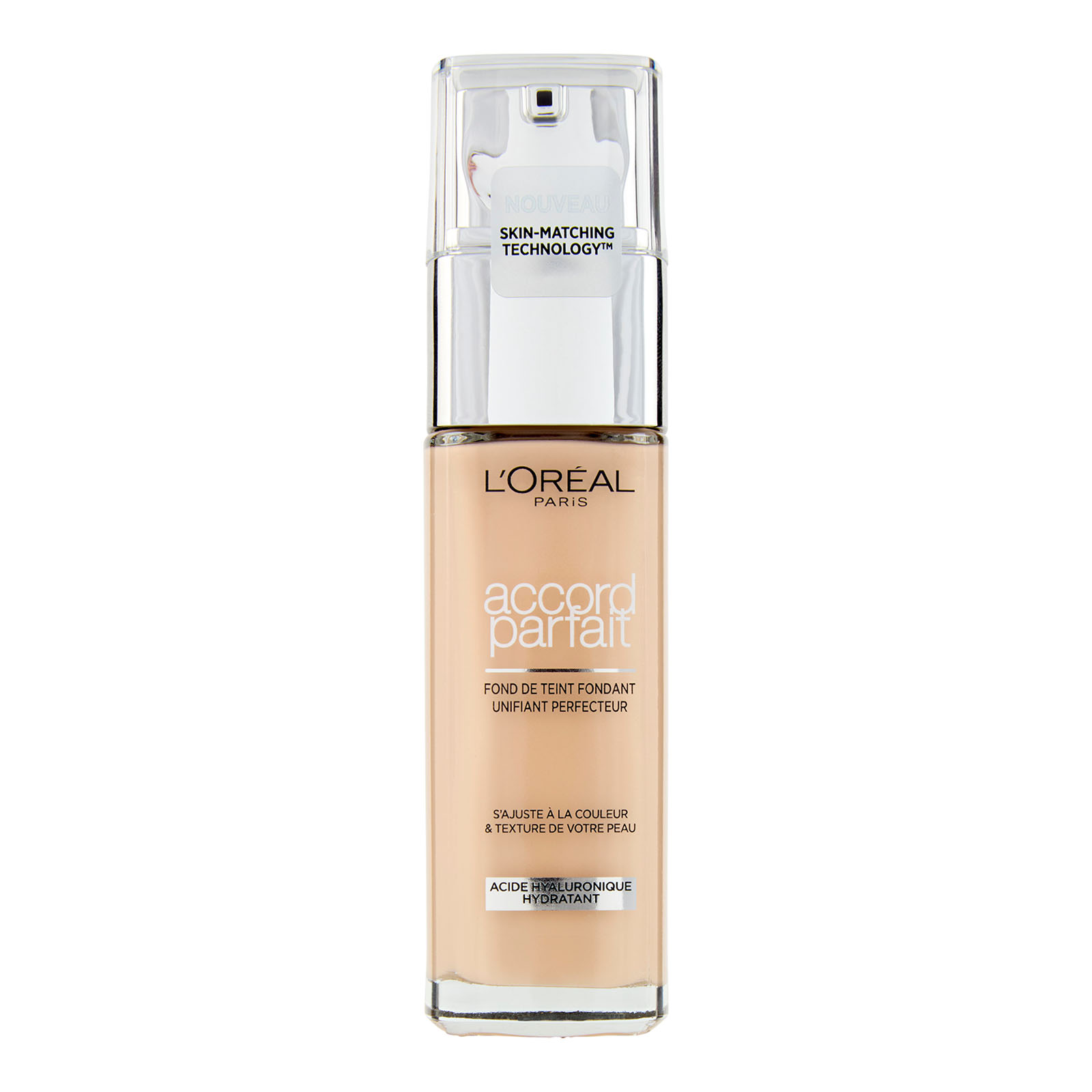 Accord Parfait Fondotinta Liquido con Acido Ialuronico 30ml 1.n ivoire