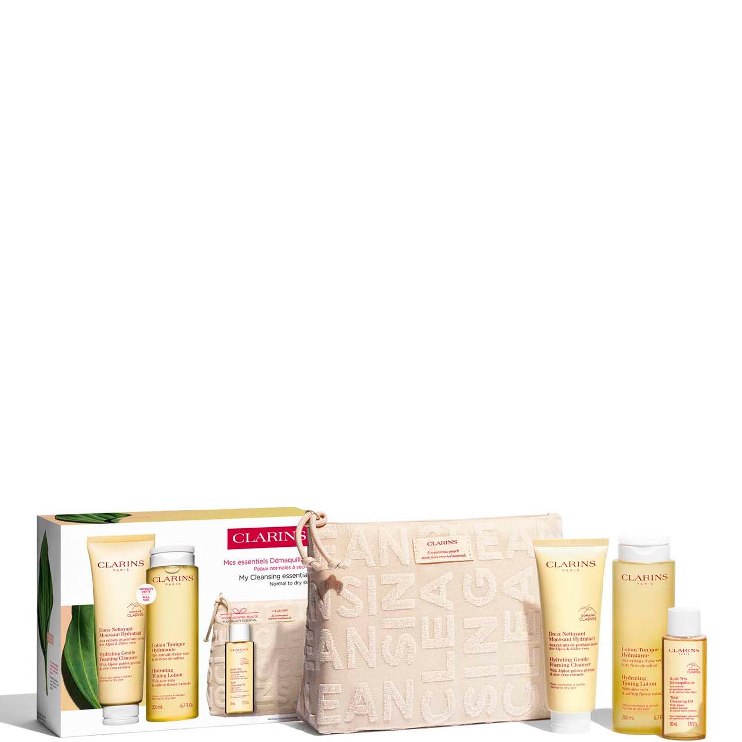 Doux Nettoyant Moussant Hydratant + Lotion Tonique Hydratante Pelle - 200 ML Tonico Viso + 125 ML Mousse Detergente Viso + 50 ML Struccante Viso