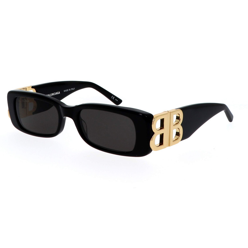 Balenciaga Occhiali da sole da donna BB0096S 001 Acetato Black Gold Grey