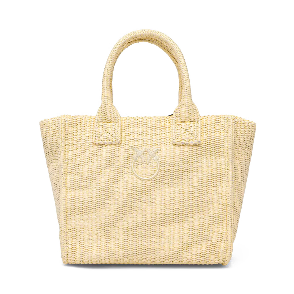 Pinko Borse da donna, articoli da toeletta e valigie Mini borsa shopper da spiaggia in rafia