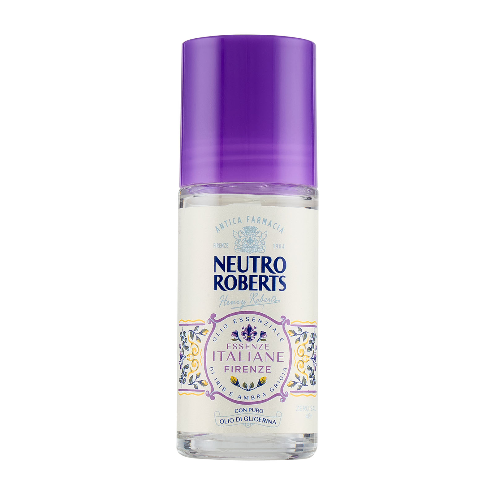 Essenze Italiane Firenze - Deodorante Roll-on Olio Essenziale Di Iris E Ambra Grigia 50 ml