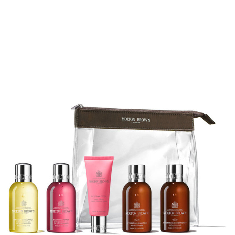 The Revived Voyager Body & Hair Carry-On Bag 2 x 100 ML Gel Doccia + 100 - 2 x 100 ML Gel Doccia + 100 ML Shampoo + 100 ML Balsamo + 40 ML Crema Mani