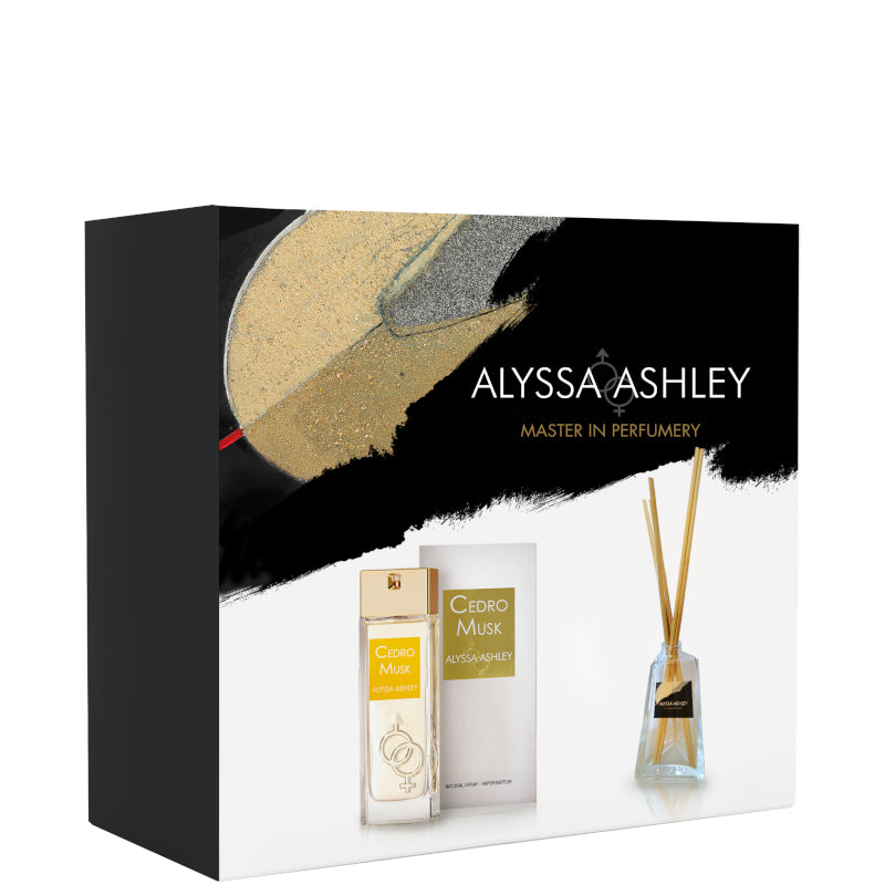 Cedro Musk Confezione 100 ML Eau de Parfum + 50 ML Profumatore d'Amiente con - 100 ML Eau de Parfum + 50 ML Profumatore d'Amiente con bacchette