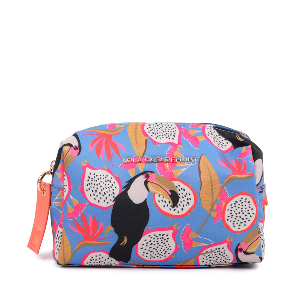 Lola Casademunt Borse da donna, articoli da toeletta e valigie Borsa da toilette in nylon stampato multicolore