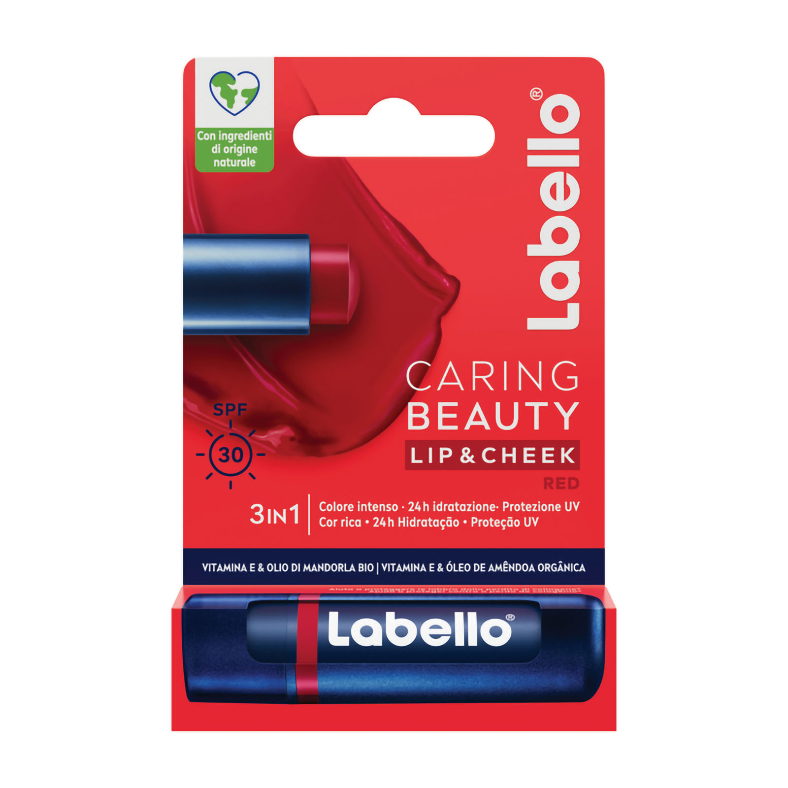 Caring Beauty 3in1 Spf30 Vitamina E & Olio Di Mandorla Bio Red