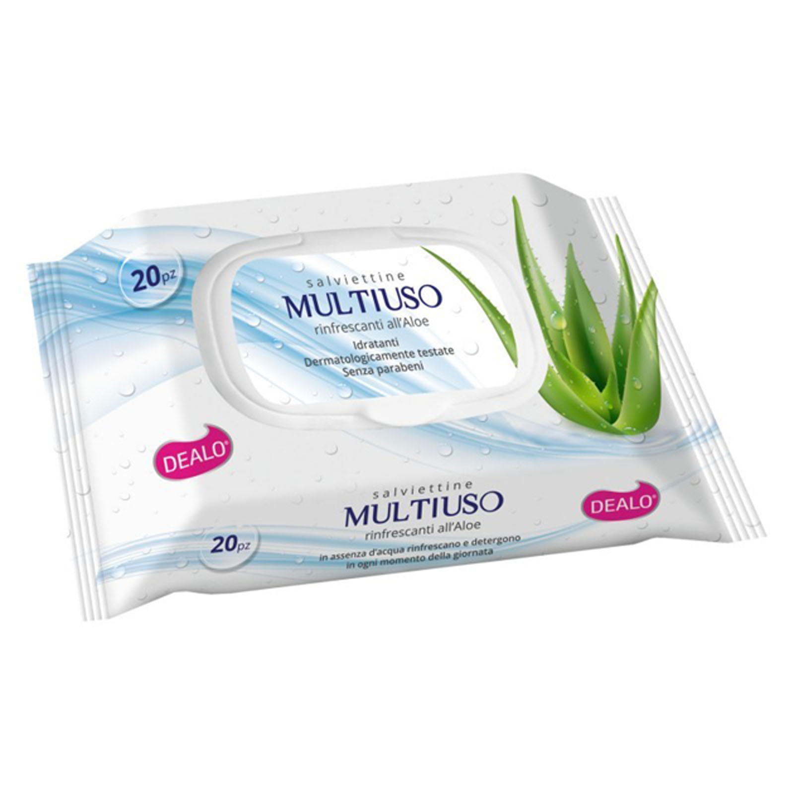 Salviette Imbevute Multiuso Con Placchetta 20 Pz