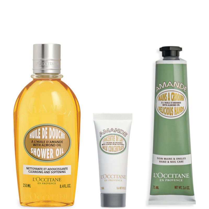 Almond - Body Care Collection 250 Olio Doccia Corpo + 20 ML Latte Corpo + 75 ML Crema - 250 Olio Doccia Corpo + 20 ML Latte Corpo + 75 ML Crema Mani