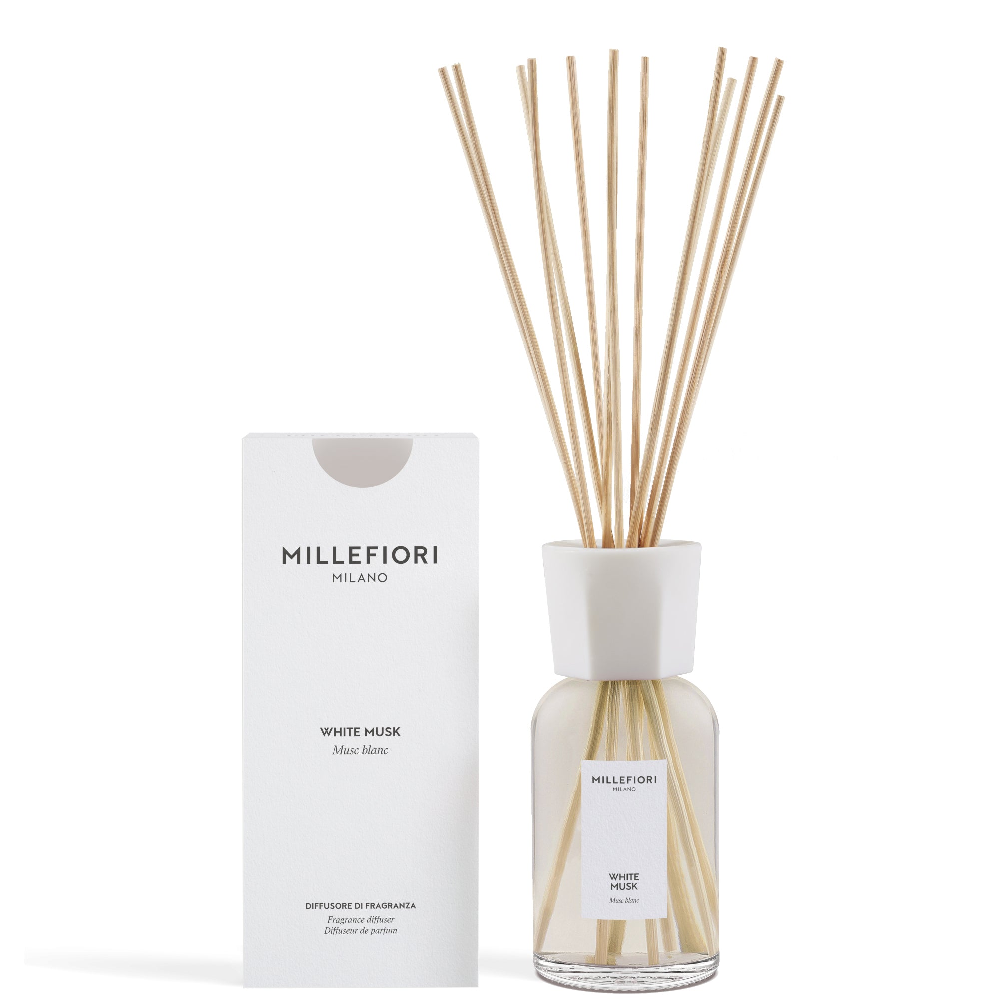 Millefiori Milano Diffusore a Bastoncini White Musk - 500 ML