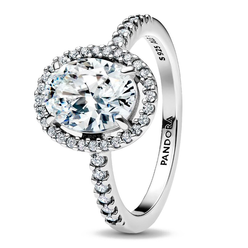 Pandora Anelli Brilliant Oval Halo Ring 193777C01