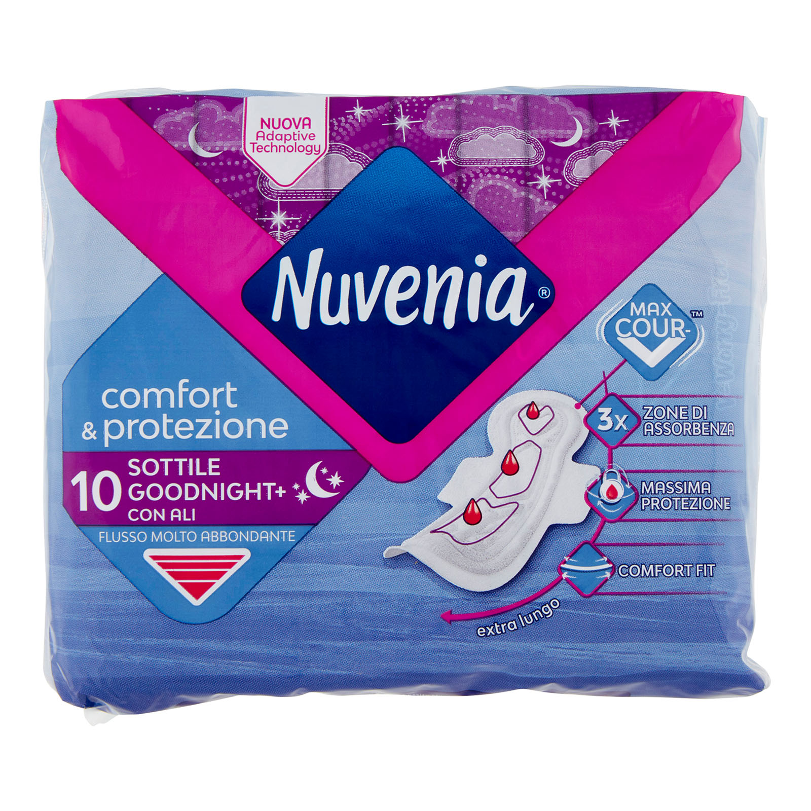 Comfort & Protezione Sottile Goodnight+ Con Ali 10 Pz