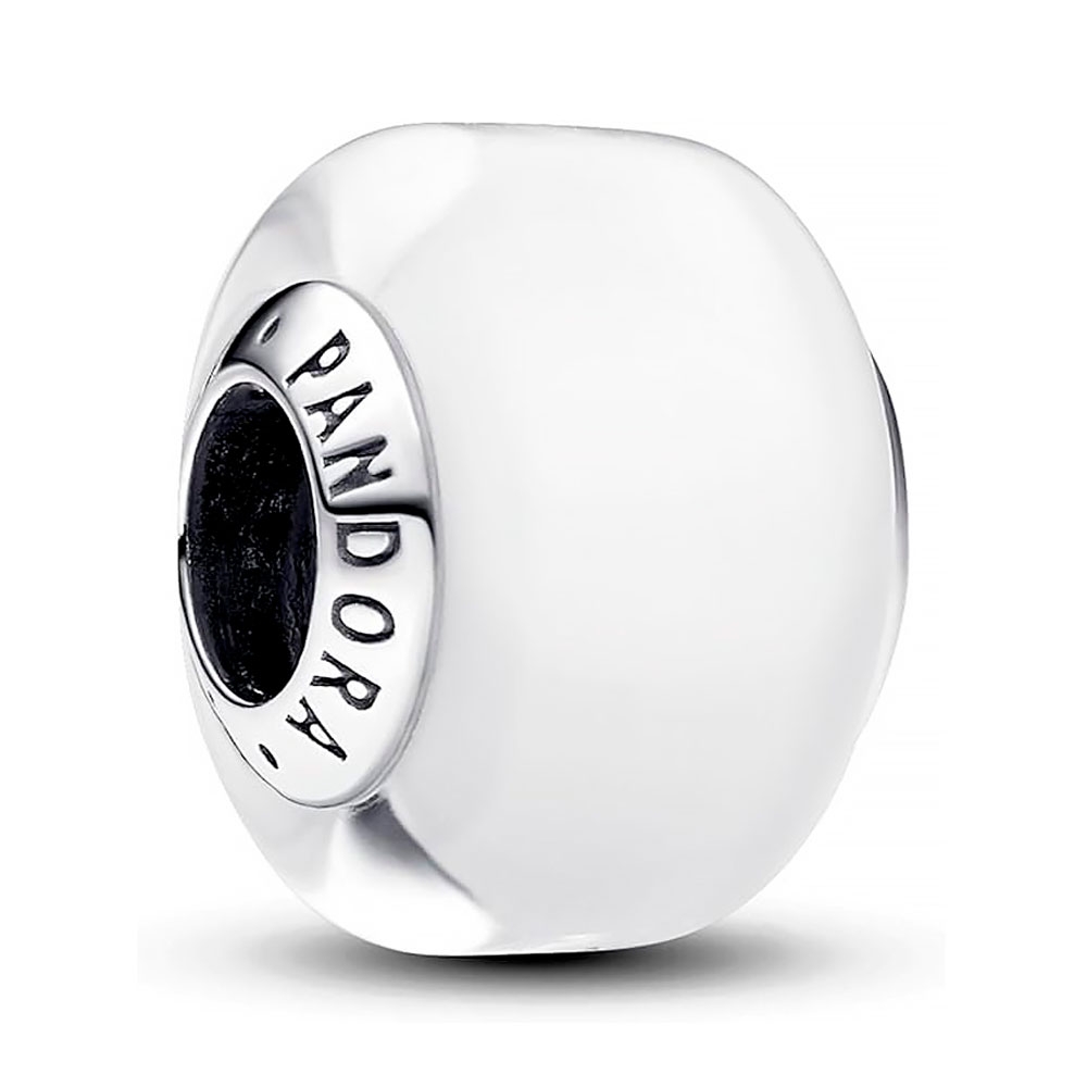 Pandora Charms CIONDOLO MINI IN VETRO DI MURANO BIANCO 793118C00