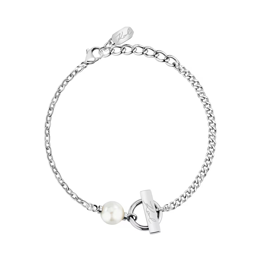 Karl Lagerfeld Bracciali Bracciale con ciondolo di perla