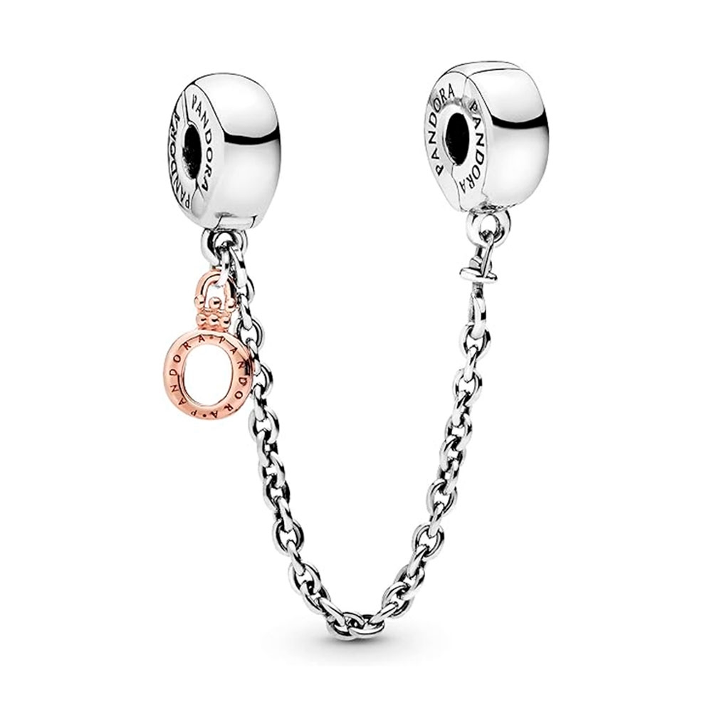 Pandora Charms Ciondolo con catena di sicurezza Pandora Crown Safety O 78831305