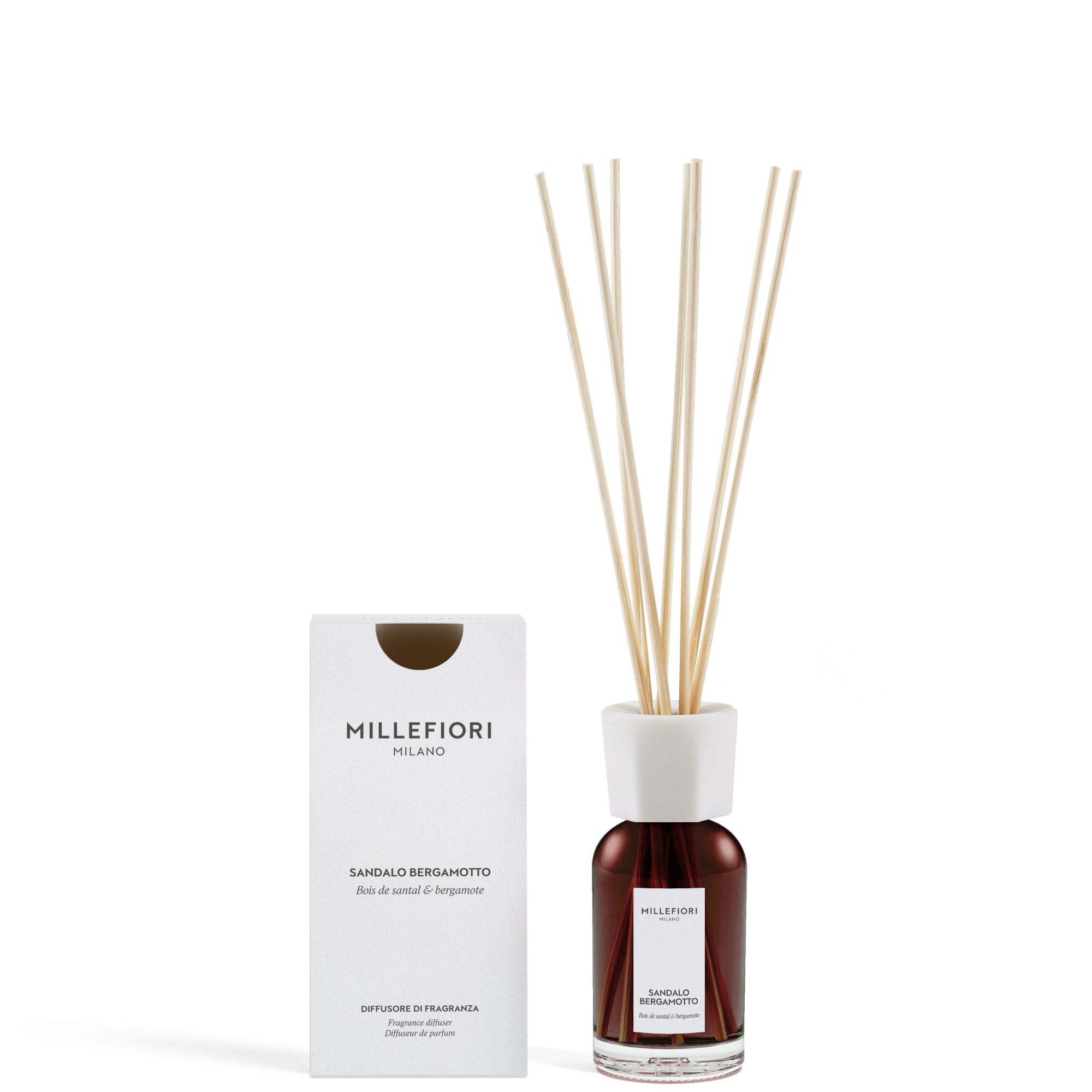Millefiori Milano Diffusore a Bastoncini Sandalo Bergamotto - 100 ML