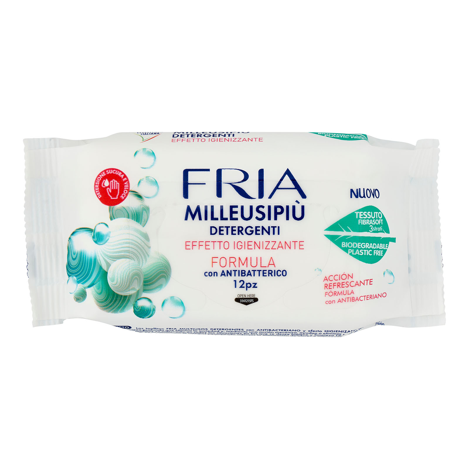 Salviettine Milleusipiù Azione Igienizzante 12 Pz